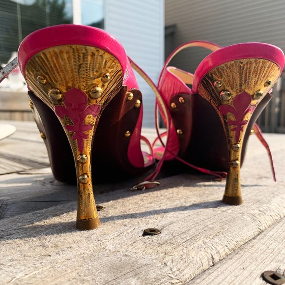 Patrick Cox pink leather sandals - Picture 4 of 4